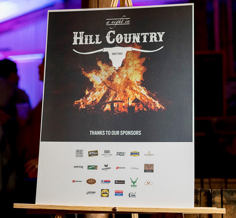 Chefs Roll: A night in Hill country November 2018